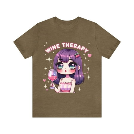 

Cute Mom Wine Shirt Kawaii Wine T-Shirt Wine Therapy Cute Mom Wine