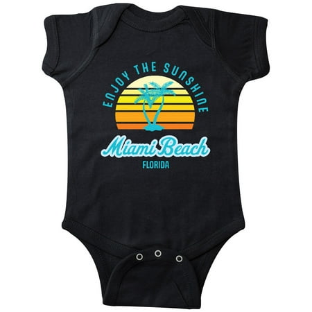 

Inktastic Summer Enjoy the Sunshine Miami Beach Florida in Blue Gift Baby Boy or Baby Girl Bodysuit