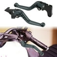 thumbnail image 3 of Unique Bargains 1 Pair Motorcycle Brake Clutch Levers Adjustable Folding for Yamaha FZ6 Fazer 2004-2010 Titanium Tone, 3 of 6