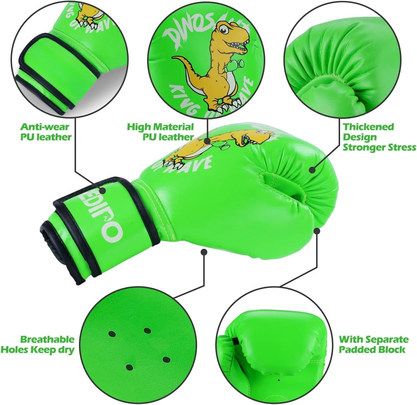 Boxing Gloves for Boys and Girls, Youth Boxing  Gloves for  3-15, 4&6OZ Punching Bag Kickboxing Thai Mitts MMA  Sparring Gloves