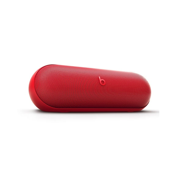 Restored Beats Pill - Wireless Bluetooth Speaker and Portable Charger via USB-C - Up to 24 Hours Battery Life, IP67 Water Resistant, Apple & Android Compatible, Built-in Microphone - Statement Red