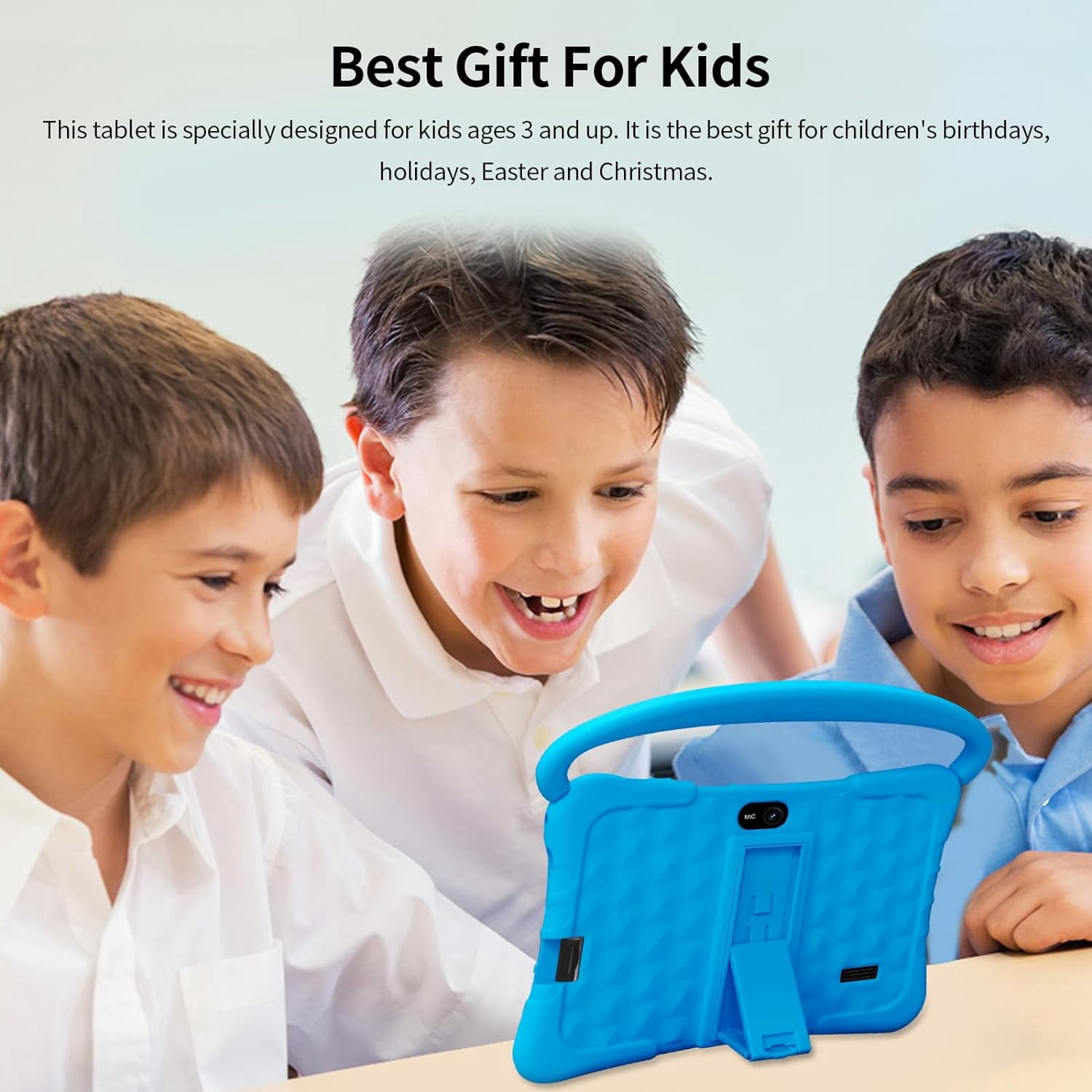 HDJ 7 in 1024 x 600 Child Tablet, 32 GB, Android, Wi-Fi, Bluetooth, Blue