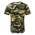 thumbnail image 6 of Beshee Shirts for Men, Men Casual Fashion Camouflage Printed Round Neck T Shirt Top Short Sleeve Blouse Mens Shirts Mens T-Shirts Green XXXL, 6 of 6