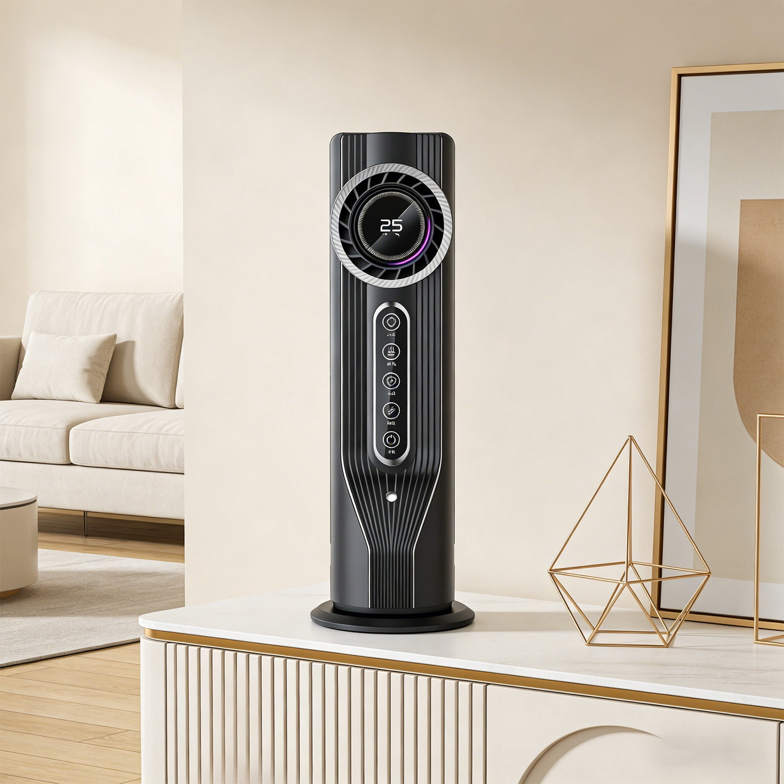 BUERCWS Desktop Wind Cooler - Hydro Chill Technology Cools Small Spaces, Quiet Motor & Multi Directional Vents for Office or Home Use