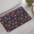 thumbnail image 2 of Pioneer Flower Floral Print Pattern Bathroom Rugs Mat, Non Slip Microfiber Bathroom Rug with Rubber Backing, Soft Mats for Bathroom Floor Tub Shower, 17"x27", 2 of 5