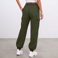 thumbnail image 6 of HXWCHs Women's Lined Cargo Sweatpants Loose Fit Athletic Joggers WITH Multiple Pockets for Casual Fall Outfits M Green, 6 of 6