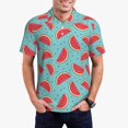 thumbnail image 1 of Balery Watermelon Camisa Polo de Hombre con Estampado, de Manga Corta y Tejido Medio, Camisa Tipo Golf Polo-3X-Large, 1 of 6