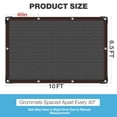 thumbnail image 4 of Livhil Garden 80%-85% Shade Cloth, Resistant Sun Shade Net 10x6.5FT Mesh Tarp, Shade Trap Shade Cloth for Plants Patio, Black, 4 of 7
