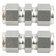 thumbnail image 3 of Compression Tube Adapter, Practical 1000Psi 2Pcs Stainless Steel Compression Fitting, For Pharmaceutical Industry Ship Manufacturing Ф1/2, 3 of 8