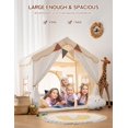 thumbnail image 3 of Carpa de campaña Besey Kids 2 en 1 con alfombrilla acolchada y luces de 51 x 35 x 51 cm, 3 of 9