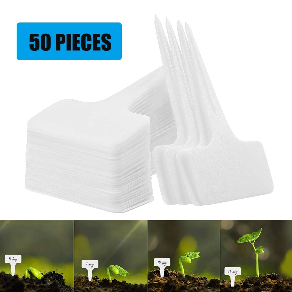 50 Pcs 2.3"x3.9" Plastic Plant Tags Waterproof Nursery Garden Plant