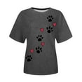 thumbnail image 3 of Luwomo T-Shirts for Women Short Sleeve Graphic Print Round Neck Loose Tee Pullover Casual Tops, 3 of 3