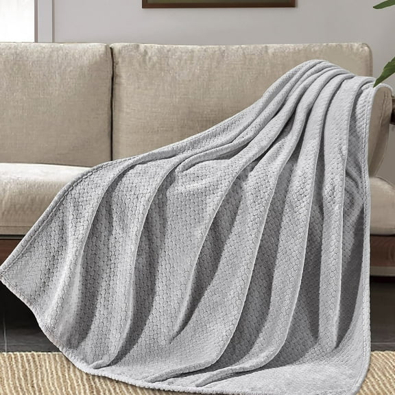 Xuniizn Soft Blankets, Throw Blanket for Couch, Flannel Sherpa Blanket Fleece Blanket for Adults, Cozy, Plush, Thicken, Reversible, Machine Washable, Gray