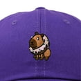 thumbnail image 2 of Dalix Capybara Donut Cap Embroidered Dad Baseball Hat Cotton Adjustable Womens in Purple, 2 of 5