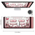thumbnail image 2 of Pink Cute Desk Mat Mouse Pad Gaming Desk Pad XXL, Pastel Strawberry Milk Mousepad Large, Aesthetic Laptop Keyboard Mats for Desk, Full Desk Mouse Mat for Women Girl, 2 of 6