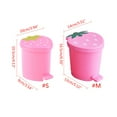 ZUARFY Mini Trash Can with Lid Plastic Trash Basket for Home Bedroom