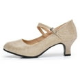 thumbnail image 3 of Dakaela Women's Pumps Close Toe Low Heel Dress Mary Jane Shoes Office Work Church Wedding Pumps, 3 of 8