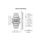 thumbnail image 3 of Reloj Transparente Estilo Retro  Dorado con transparente, 3 of 3