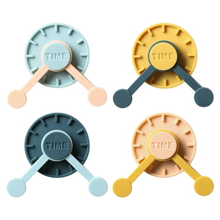 

Mortilo 4 Pcs Creative 360 Rotating Clock Hook Wall Punch-Free Sticker Holder