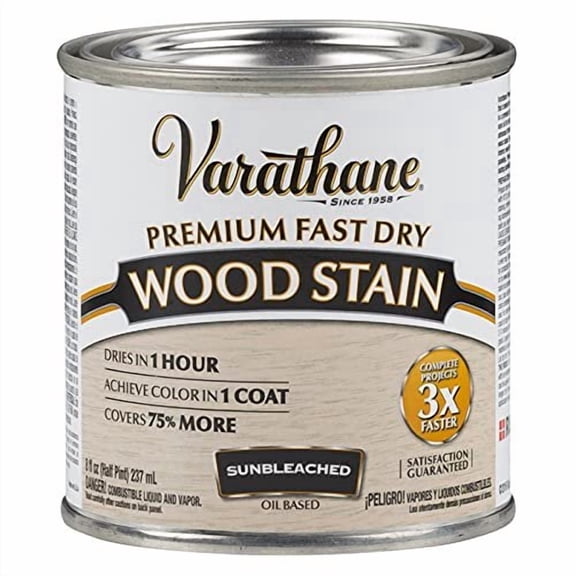 Rust-Oleum Varathane Premium Fast Dry Wood Stain - Sun Bleached - 40 Pack, 1/2 Pint