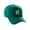 Hunter Green, variant on Daxton Structured Baseball Hat Cap Curved Visor Old English Font Alphabet A to Z, Black Hat White V