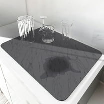 KQJQS Super Absorbent Dish Drying Mat - Large Kitchen Counter Mat for Quick and Easy Drying, 12x16 Inches