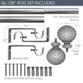 thumbnail image 5 of Hermosa 86-128 Rod Set 5/8 Inch - Weathered Grey, 5 of 5