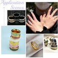 thumbnail image 6 of 18pcs 9 Sizes Rainbow Frosting Grooved Finger Rings Narrow Grooved Shiny Blank Ring Stainless Steel Round Blank Core Ring for Inlay Handmade Ring Jewelry Making Gift colorful, 6 of 6