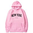 thumbnail image 1 of Sudaderas con capucha de la ciudad de Nueva York para hombres y mujeres, sudaderas con estampado de letras, sudaderas gráficas, jersey con capucha Harajuku informal suelto, ropa deportiva, 1 of 2