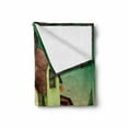 thumbnail image 2 of Mural Soft Flannel Fleece Throw Blanket, Conceptual Illustration for Fairy Tale Wonderland House with a Girl Trapped Inside, Cozy Plush for Indoor and Outdoor Use, 70" x 90", Multicolor, by Ambesonne, 2 of 6