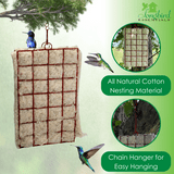 Songbird Essentials Wild Birdhouse, Large Hummer Helper with Cotton ...