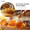 thumbnail image 2 of 4PCS  Honey Mixing Stirrer, Straight Handle Wooden Honey Dipper, Smooth Honey Comb Stick, Honey Spoon Collecting Dispensing Drizzling Jam, 2 of 5