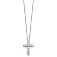 thumbnail image 2 of Diamond2Deal Collier Croix en Or Blanc 14K 2.8 mm pour Femmes 18 Pouces, 2 of 6