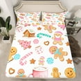 thumbnail image 2 of Castle Fairy Girls Gingerbread Man 4pcs Bed Sheets,Candy Cane King Sheets,Festival Xmas Super Cozy Sheet Set,Super Cozy Room Decor, 2 of 7