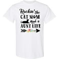 thumbnail image 3 of Inktastic Rockin' the Cat Mom and Aunt Life T-Shirt, 3 of 5