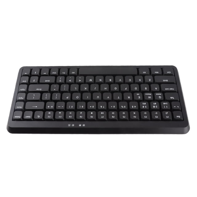 M Buder Teclado Inalámbrico 2.4G y Bluetooth 5.1 75% Compacto 84 Teclas Silencioso Portátil para PC, Laptop, Mac, Windows, Color Negro (32.3 cm / 12.7 inches)