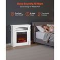 thumbnail image 4 of 33 Inch Freestanding Electric Fireplace Stove Heater 1500W 5120BTU with Mantel, Adjustable 3D Flame Effects, Overheat Protection, 12-Hour Timer and Remote for Living Room or Bedroom, 4 of 8