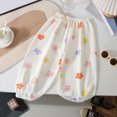 thumbnail image 2 of KPOPLK Toddler Baby Girl Summer Pants Long Bloomers Girls Lightweight Cotton Wide Leg Barrel Harem Pants Elastic Waist Trouser with Pocket Light Pink Size 4-5 Years, 2 of 4