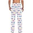 thumbnail image 4 of FORMRS Mens Pajama Pants with Pockets Sleepwear Lounge Bottoms Sizes S-2XL, Purple Retro Shapes, 4 of 7