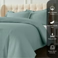 thumbnail image 5 of Superior Egyptian Cotton 1200 TC Solid Teal Duvet Set, King/California King, 5 of 9