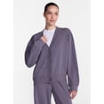 thumbnail image 7 of Athletic Works Women's and Women's French Terry Cardigan with Long Sleeves, Sizes XS-4X, 7 of 7