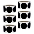 thumbnail image 1 of TABLZONE Black Circle Sticker Labels for Storage Bins Writable PVC Self Adhesive for Kitchen Office Pantry, 1 of 8