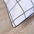 thumbnail image 4 of LANPEI White Plaid Comforter Set Buffalo Plaid Summer Quilt 100% Cotton Fabric Grid Checkered Duvet Insert Soft Microfiber Filled Lightweight Reversible Black White Geometric Comforter Set 3Pcs, King, 4 of 7