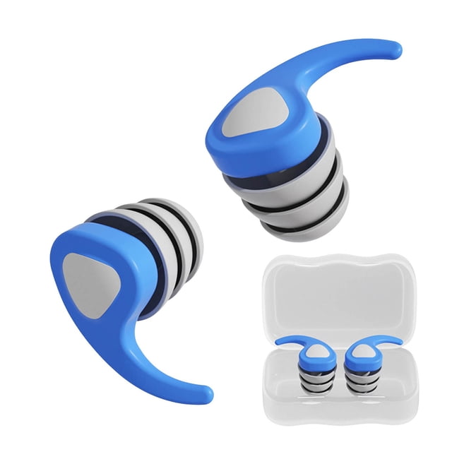Swimming Earplugs for Noise Reduction Soft Silicone Comfortable Reusable Three Pair Set