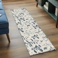 thumbnail image 3 of Runner Rug 2'x6', Blue Teal Botanical Washable Non-Slip Hallway Runner Rugs, Rustic Country Spring Floral Summer Leaf Bedside Rugs Floor Mats Carpet Runners for Kitchen Bathroom Laundry Room, 3 of 8