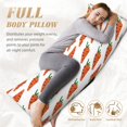 thumbnail image 3 of KLL Ultra Soft Microfiber Body Pillow Cover/Pillowcases 20"x54" with Hidden Zipper Closure-Carrot, 3 of 5