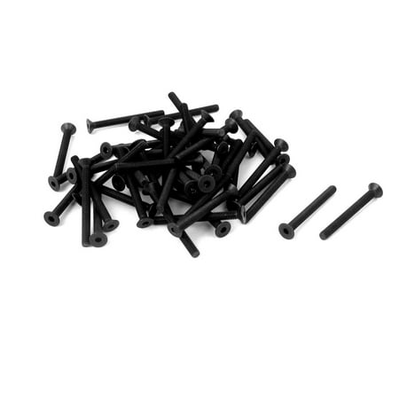 

Unique Bargains M2.5x25mm 10.9 Carbon Steel Countersunk Head Hex Socket Screw Black 40pcs