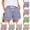 Blue, variant on UDAUDU Women's Striped Shorts Casual Elastic Waist Summer Vacation Beach Drawstring Lounge Shorts with Expanding Pockets Purple M
