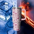 thumbnail image 3 of 40oz Breast Women Cancer Awareness Tumbler with Handle and straw for Women, Pink Ribbon Stainless Steel Insulated Cup, Coffee Mug Water Bottle,Gift for Patients Survivor, 3 of 6