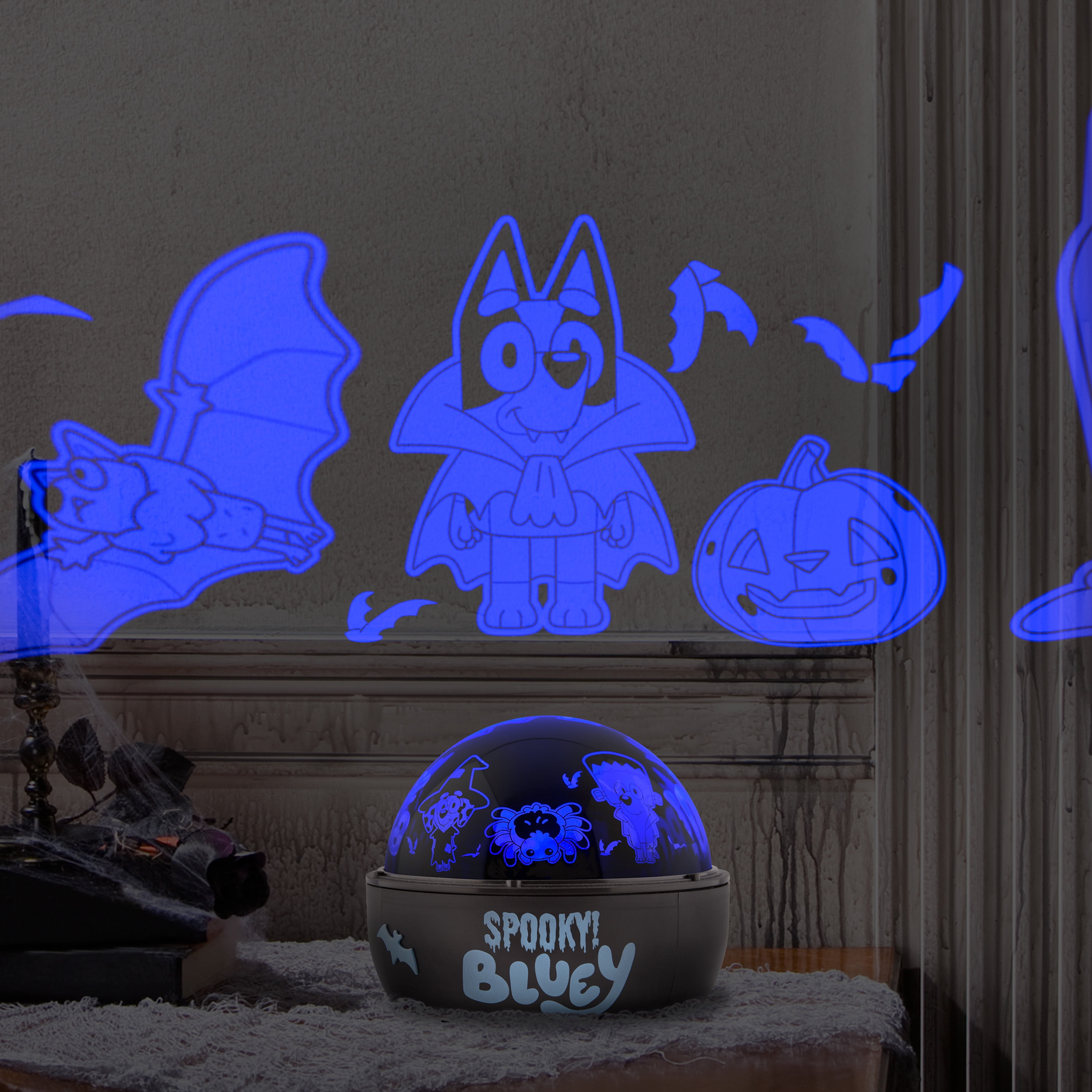 Halloween Bluey Projection Shadow Light 6.29 in x 6.29 in x 5.11 in 0.59 lb